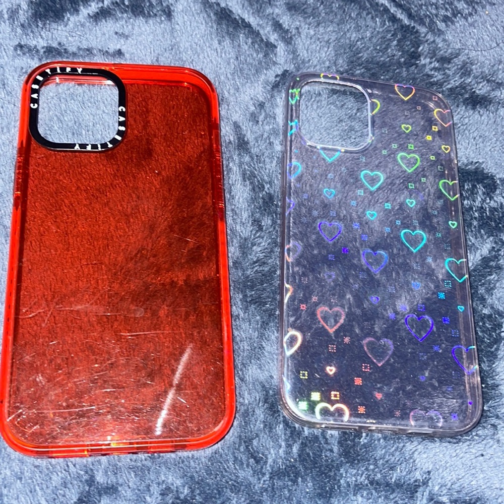 selling a casetify case and a holographic phone case!